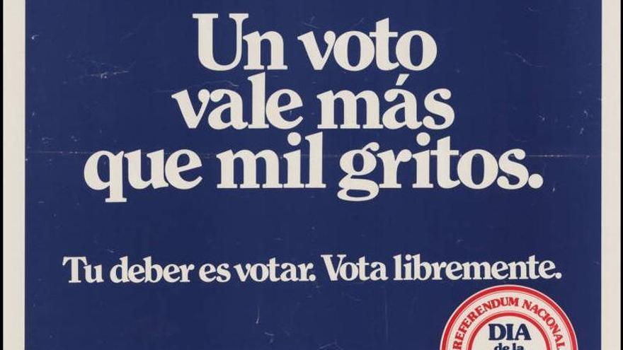 Anuncio promocionando el referéndum de diciembre de 1978.