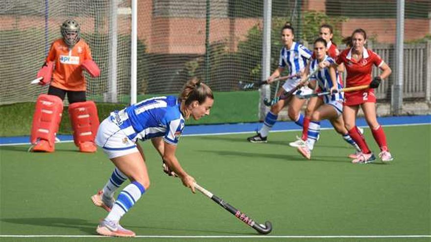 El primer equipo de hockey hierba de la Real, en un duelo de esta temporada.