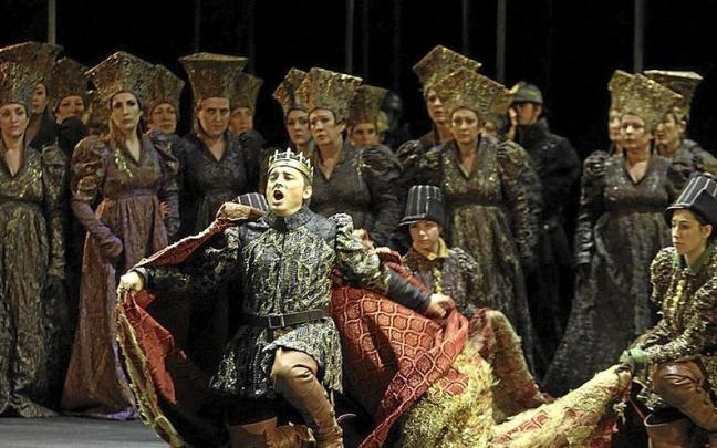 Representación de una ópera de Verdi en el Euskalduna. | FOTO: JUAN LAZKANO