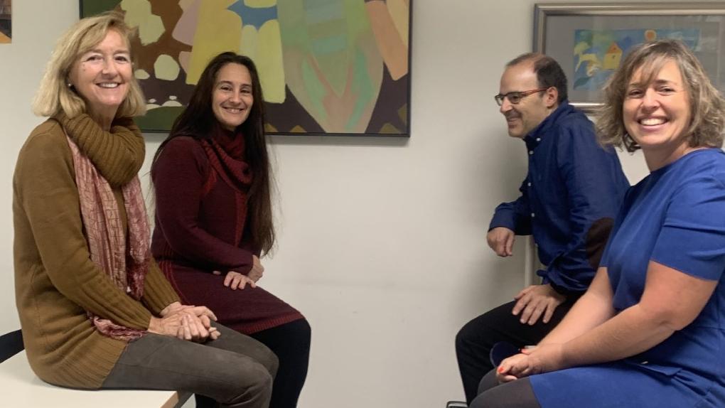 De i a d. Irene López Goñi (NIE), Edure Izkue (San Fermin), Unai Garbisu (Jaso) y Amaia Gurbindo (P.Ziganda).