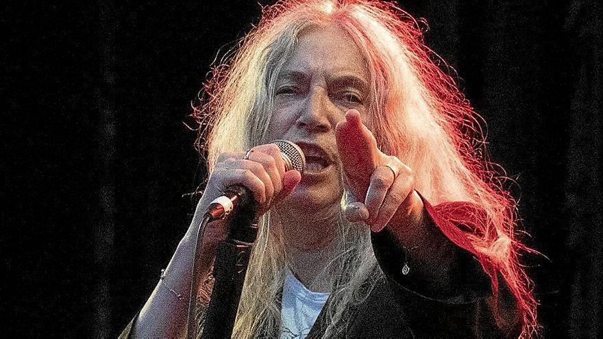 Patti Smith, durante su actuación en la pasada edición del Azkena Rock de Gasteiz. | FOTO: ALEX LARRETXI