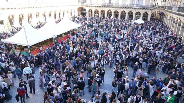 Imagen de la plaza de la Constituci&oacute;n en feria de Santo Tomas