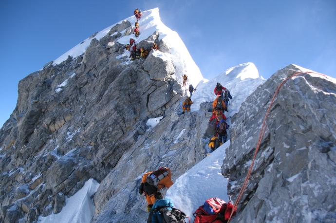 Imagen de archivo de una expedición en el Everest.