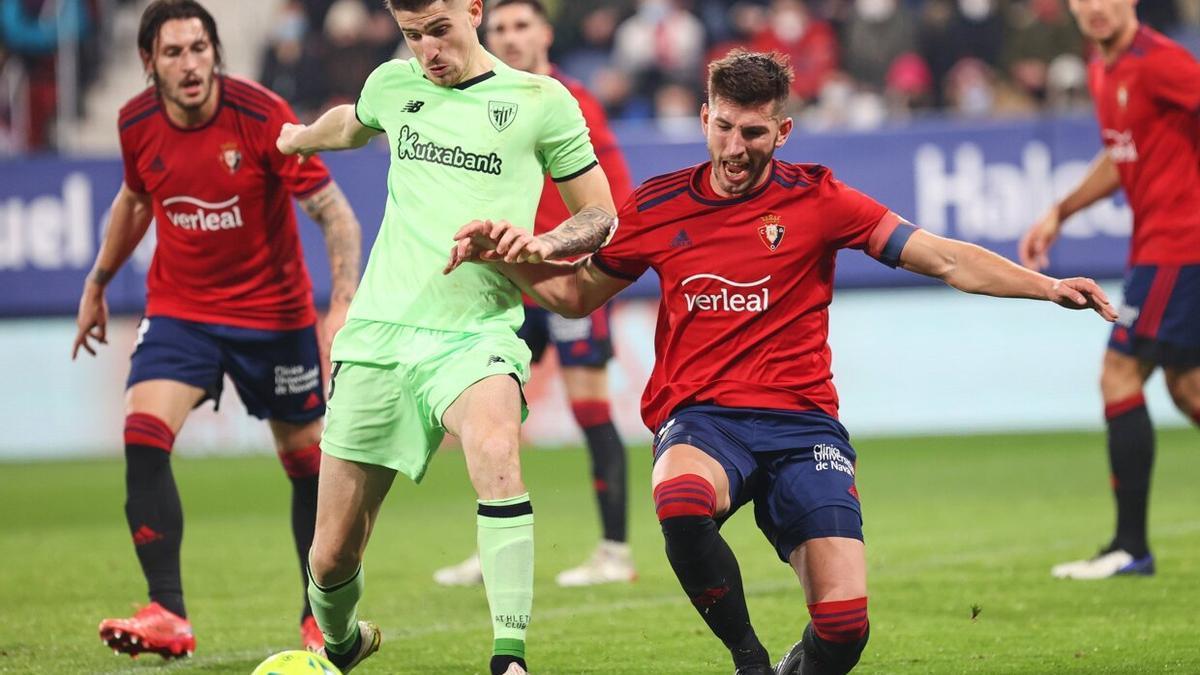 David García, durante el último partido Osasuna - Athletic de Bilbao