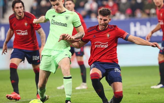 David García, durante el último partido Osasuna - Athletic de Bilbao