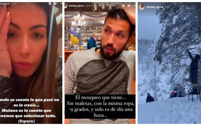 Tamara Gorro, Ezequiel Garay y el rescate del dron en el árbol. Tamara Gorro, Ezequiel Garay y el rescate del dron en el árbol.