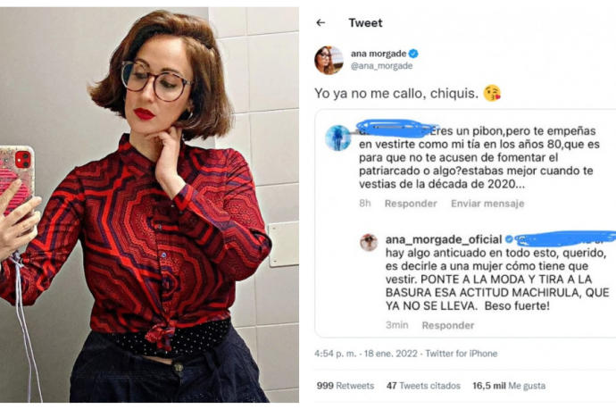 La foto de Ana Morgade que el usuario criticó y la respuesta de la actriz.