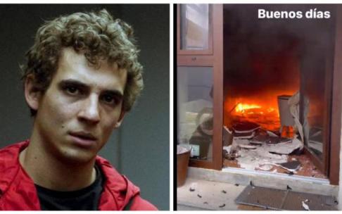 Miguel Herrán y el incendio en su casa. Miguel Herrán y el incendio en su casa.