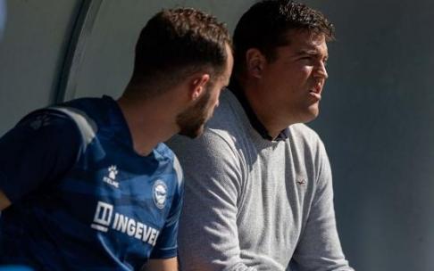 Mikel Crespo, con el Alavés.