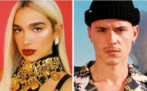 La cantante Dua Lipa y el actor Aron Piper. La cantante Dua Lipa y el actor Aron Piper.