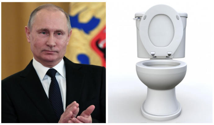 Vladimir Putin y un inodoro.