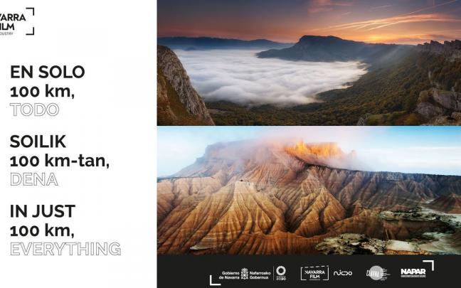El cartel de presentación de la marca Navarra Film Industry. El cartel de presentación de la marca Navarra Film Industry.