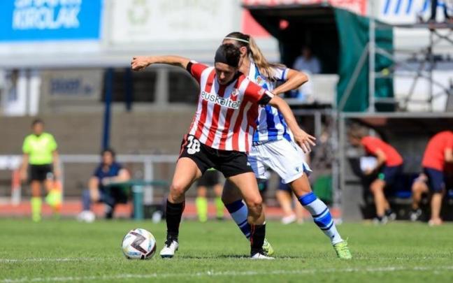 Imagen del derbi entre el Athletic y la Real Sociedad disputado el pasado agosto con motivo de la Euskal Herria Kopa.