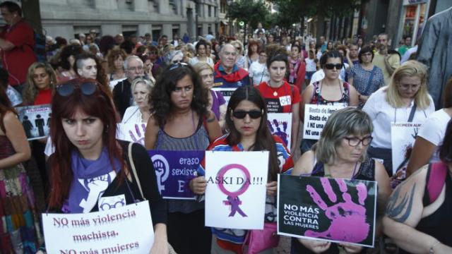 Manifestación contra las agresiones sexuales.