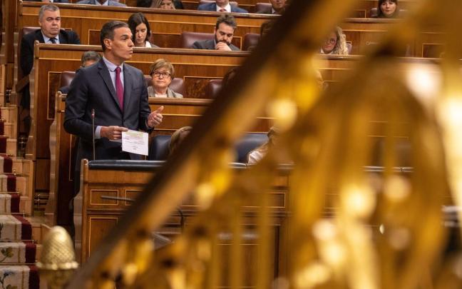 Pedro Sánchez, interviene durante una sesión de control al Gobierno, en el Congreso. Pedro Sánchez, interviene durante una sesión de control al Gobierno, en el Congreso.