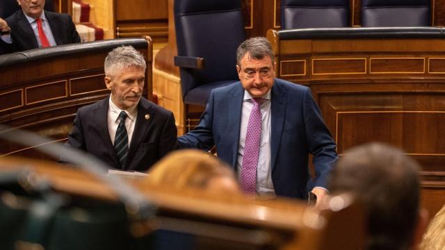 El portavoz del PNV en el Congreso, Aitor Esteban, con el ministro Marlaska El portavoz del PNV en el Congreso, Aitor Esteban, con el ministro Marlaska