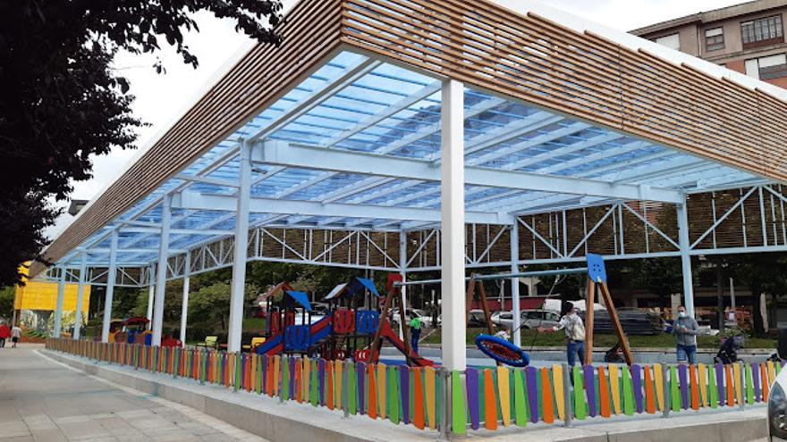 Parque de Las Esculturas cubierto en Barakaldo