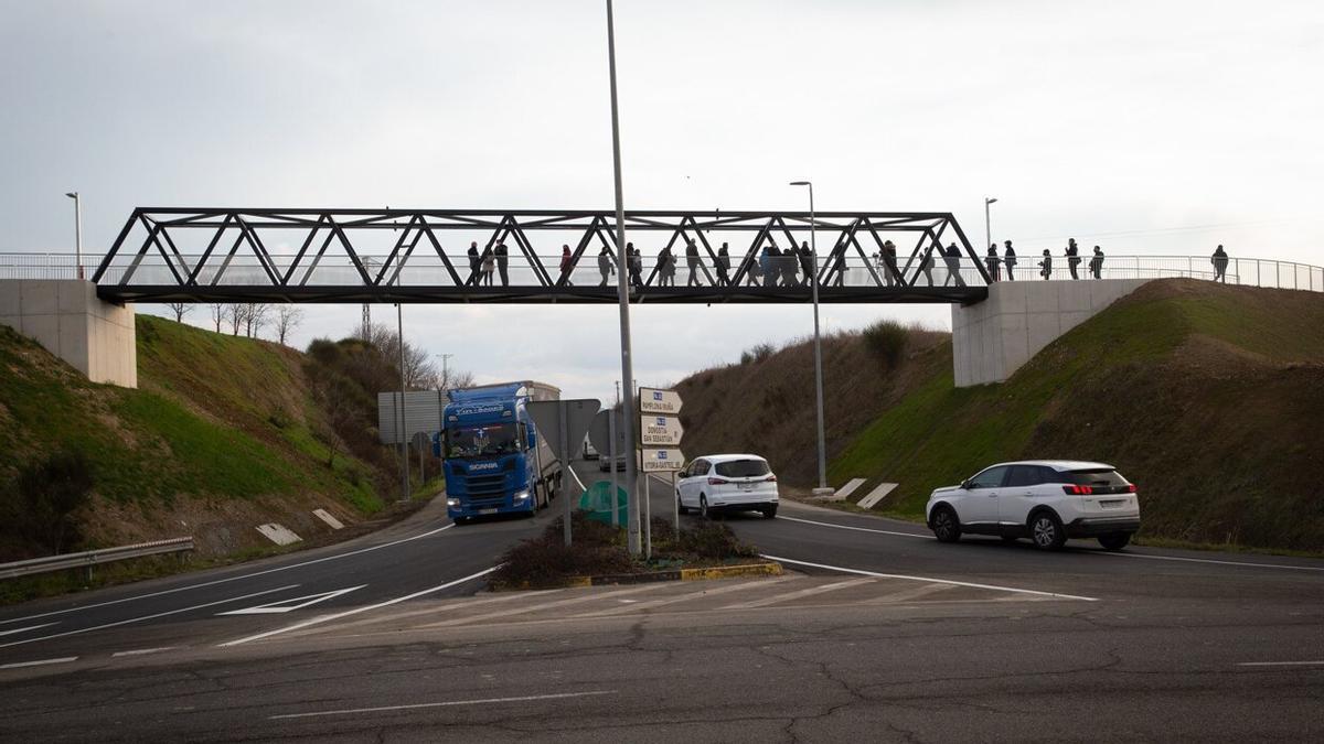 La pasarela de Orkoien, abierta en 2021, ascendió a 750.000 euros.