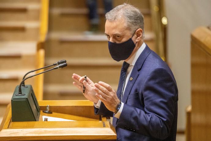 Urkullu, en el Parlamento vasco.