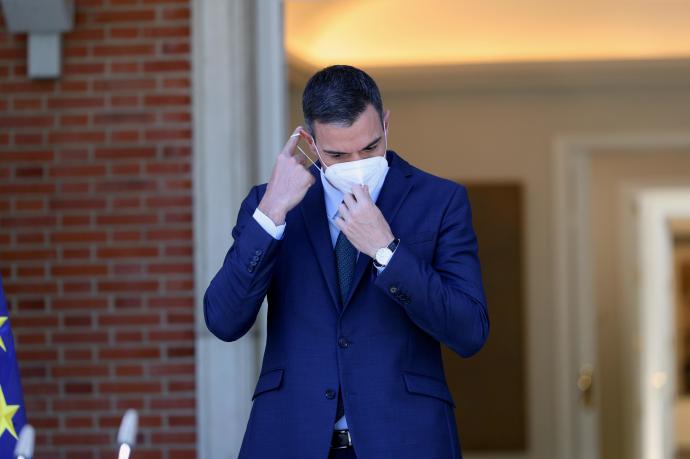 Pedro Sánchez, en el Palacio de la Moncloa.