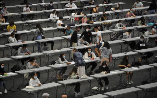 Imagen de archivo de una prueba de Selectividad.