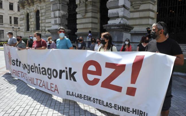 Protesta contra los accidentes laborales. Protesta contra los accidentes laborales.