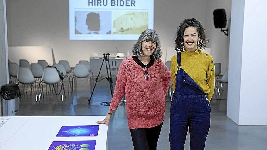 Marisa Mantxola (i) y Olatz Ovejero, retratadas el pasado jueves en el Centro Huarte. | FOTO: UNAI BEROIZ