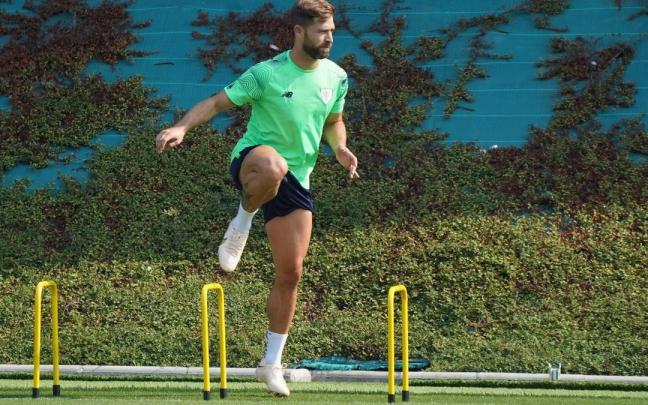 Yeray se ejercita en Lezama