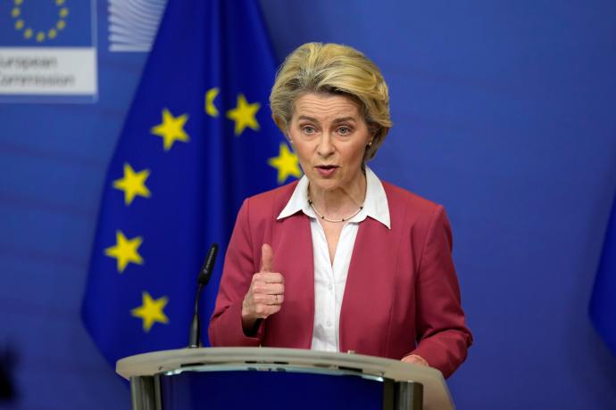 La presidenta de la Comisión Europea, Ursula von der Leyen.