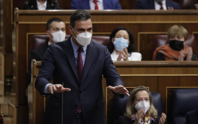 Pedro Sánchez, en el Congreso.