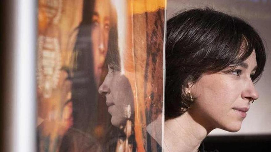 La actriz alavesa Edurne Azkarate posa este jueves durante la presentación de 'Irati'