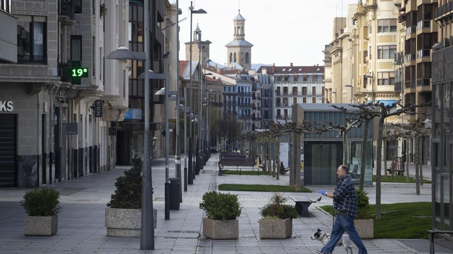 La avenida Carlos III de Pamplona.