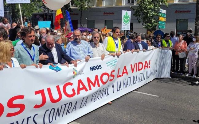 Manifestación organizada por grupos de la derecha contra la Ley del Aborto.