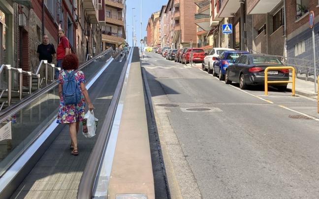 Imagen actual de la rampa junto al Ayuntamiento.