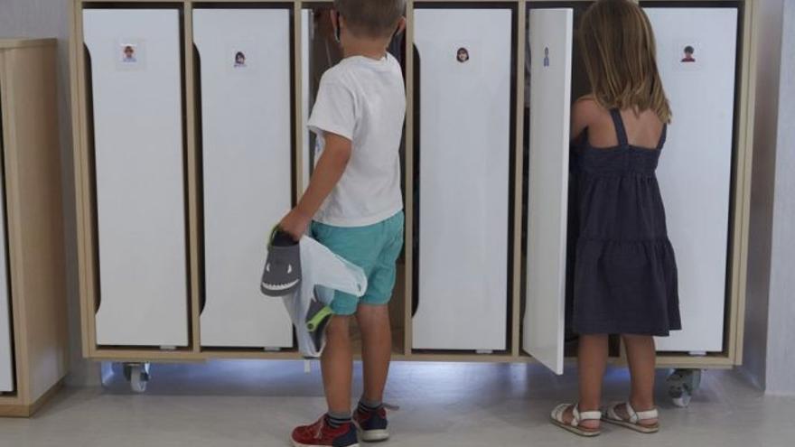 Escolares de 3 años, en un aula de San Fermin ikastola.