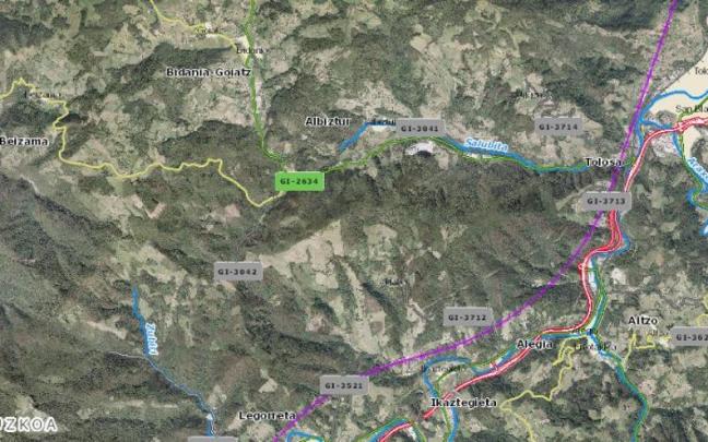 Lugar del accidente en la N-1