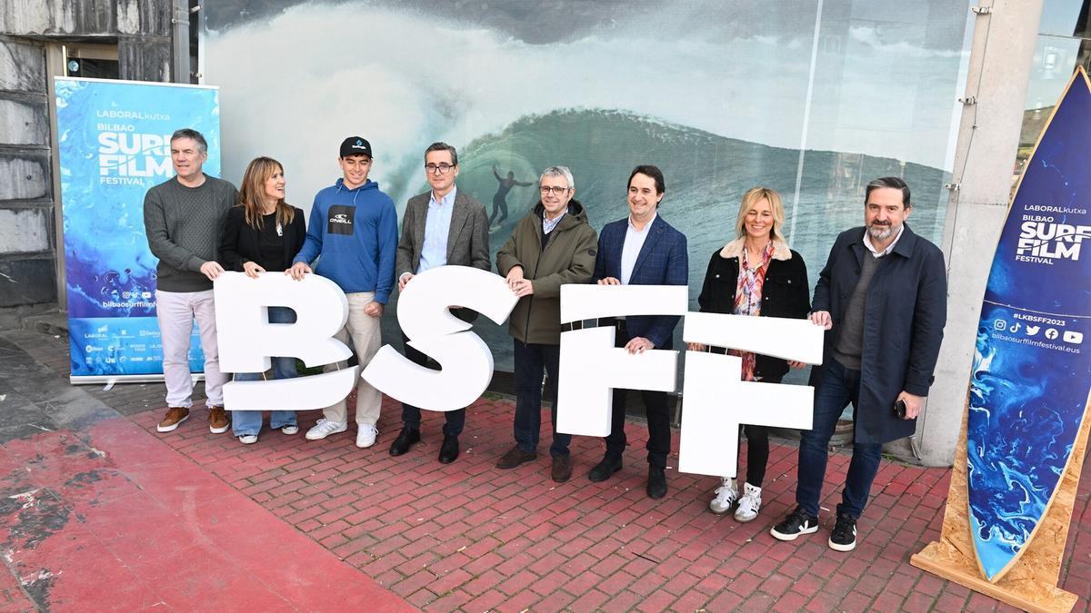 Imagen de la presentaci&oacute;n de este jueves del Laboral Kutxa Bilbao Surf Film Festival