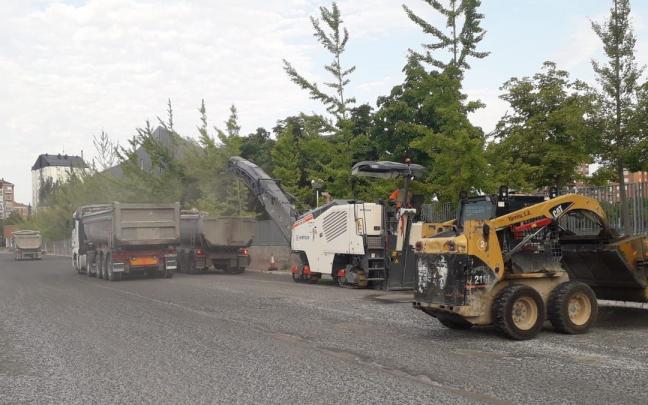 Trabajos de asfaltado en Vitoria