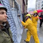 Exterior de los juzgados de Bilbao donde ha comenzado el juicio a dos antimilitaristas por da&ntilde;os en el cuartel