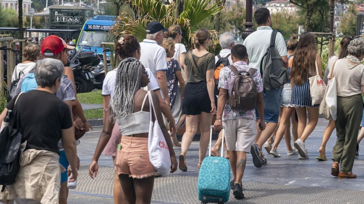 Turistas en Donostia