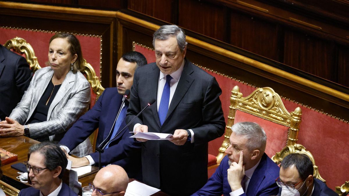 Draghi interviene ante el Parlamento italiano.