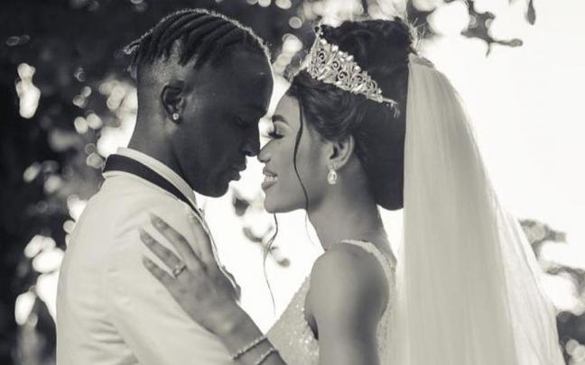 Mohamed Buya Turay y Suad Baydoun en su boda. Mohamed Buya Turay y Suad Baydoun en su boda.