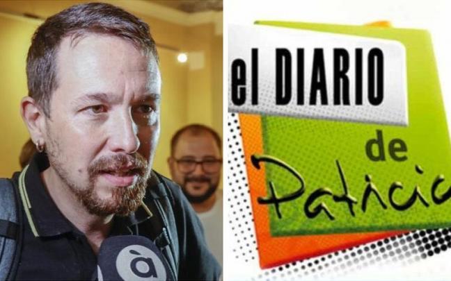 Pablo Iglesias y el logotipo de 'El Diario de Patricia'.