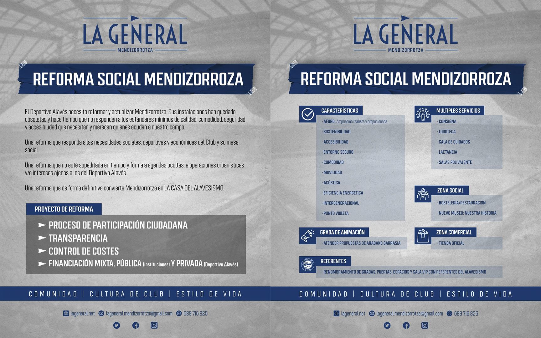 Propuesta de reforma social de Mendizorroza realizada por 'La General'