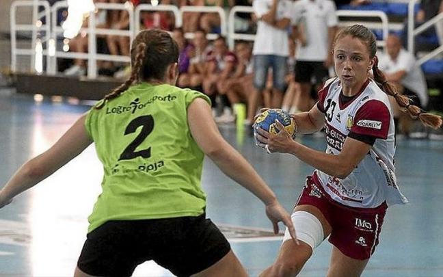 Paula Garc&iacute;a Locay, ayer en acci&oacute;n.