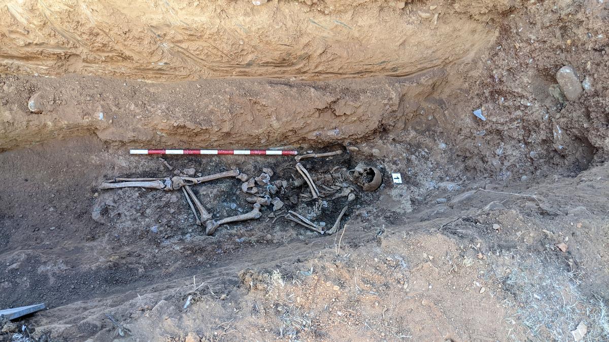 Restos óseos que podrían pertenecer a Pedro Asua Zubiaur.