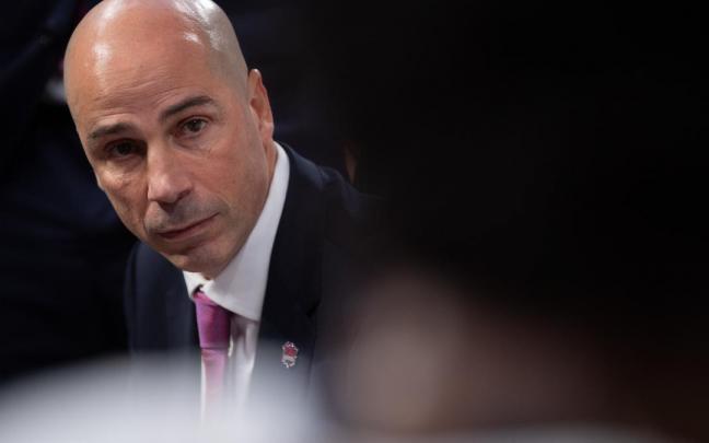 Peñarroya, en un momento del partido ante el Efes