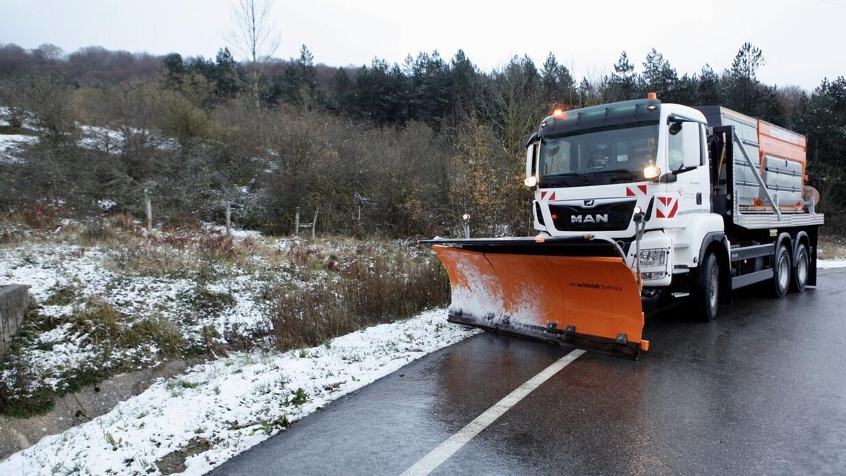 Nieve en Azáceta en una imagen de archivo.