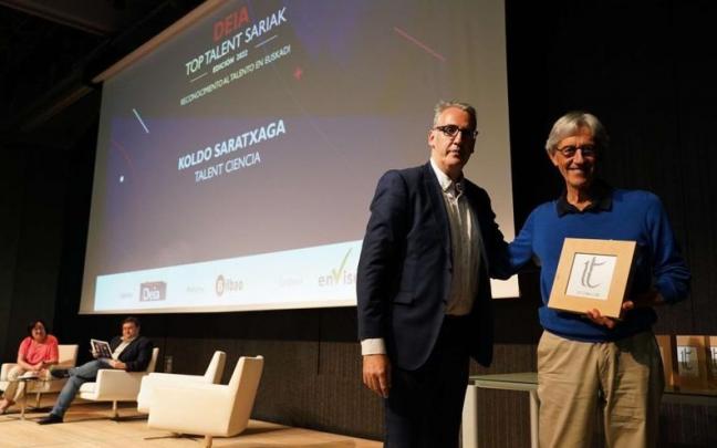 Koldo Saratxaga fue premiado con el Talent Ciencia.