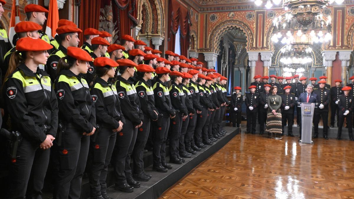 Los nuevos agentes de la Policía Municipal de Bilbao